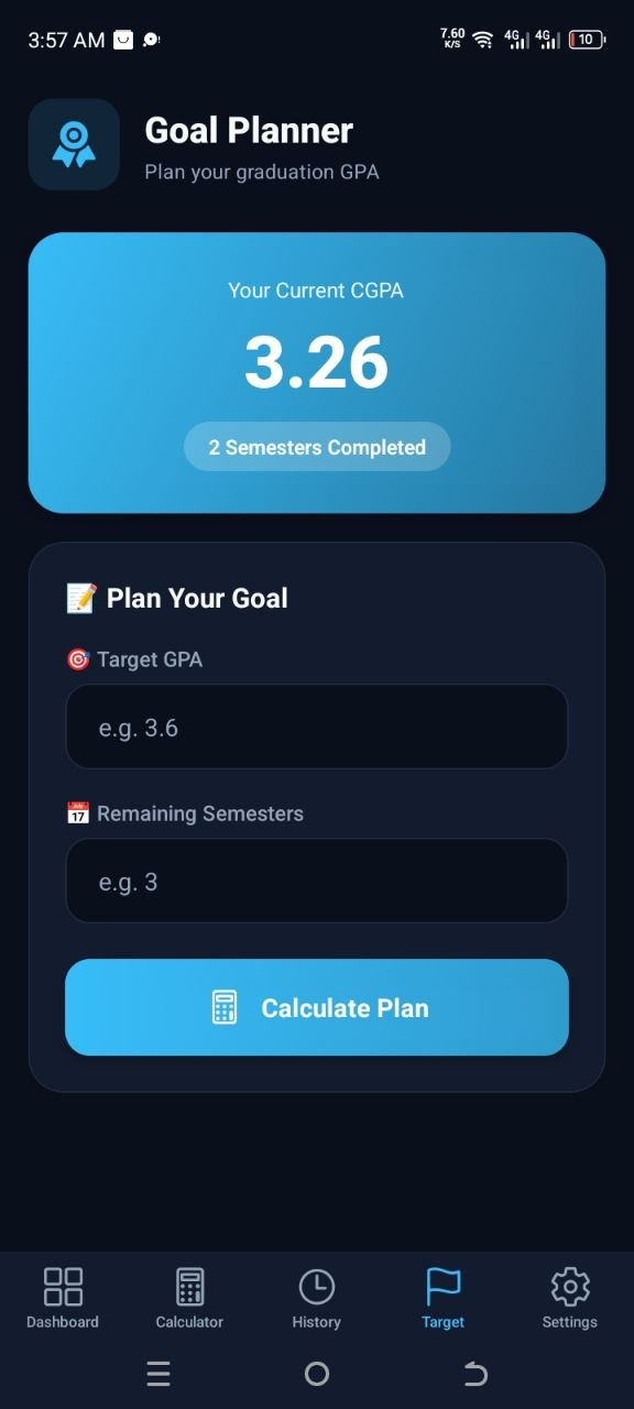 Goal Planner Screen
